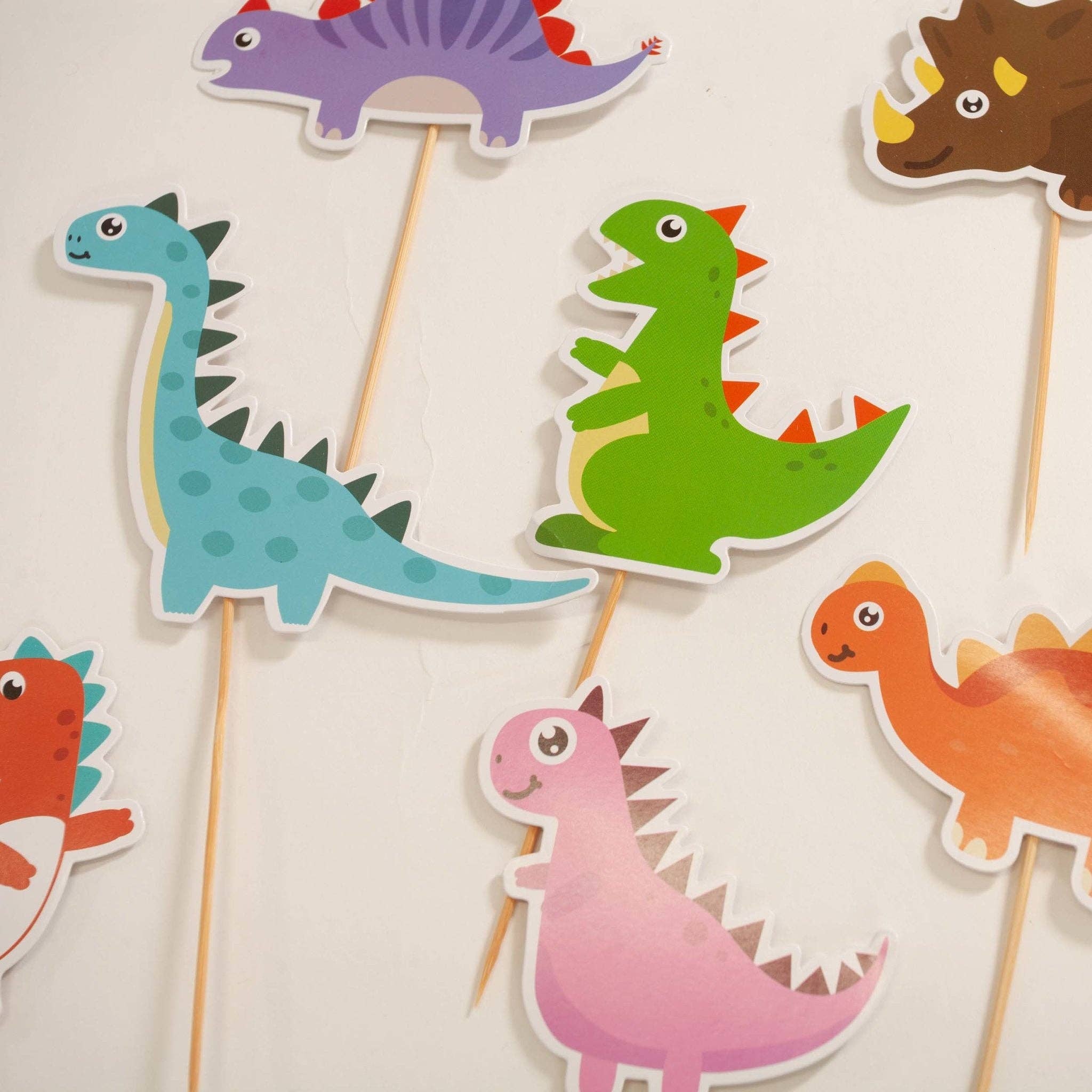 Dinosaur Party Cake Toppers (Set of 10)