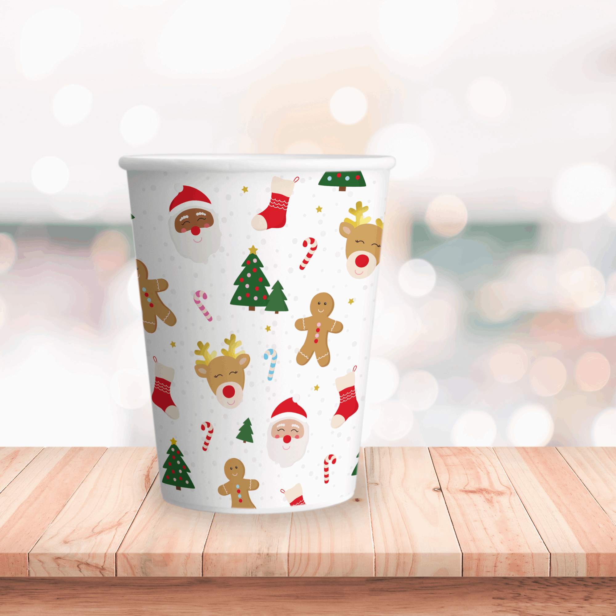 Classic Christmas Icon Cups (Set of 8)