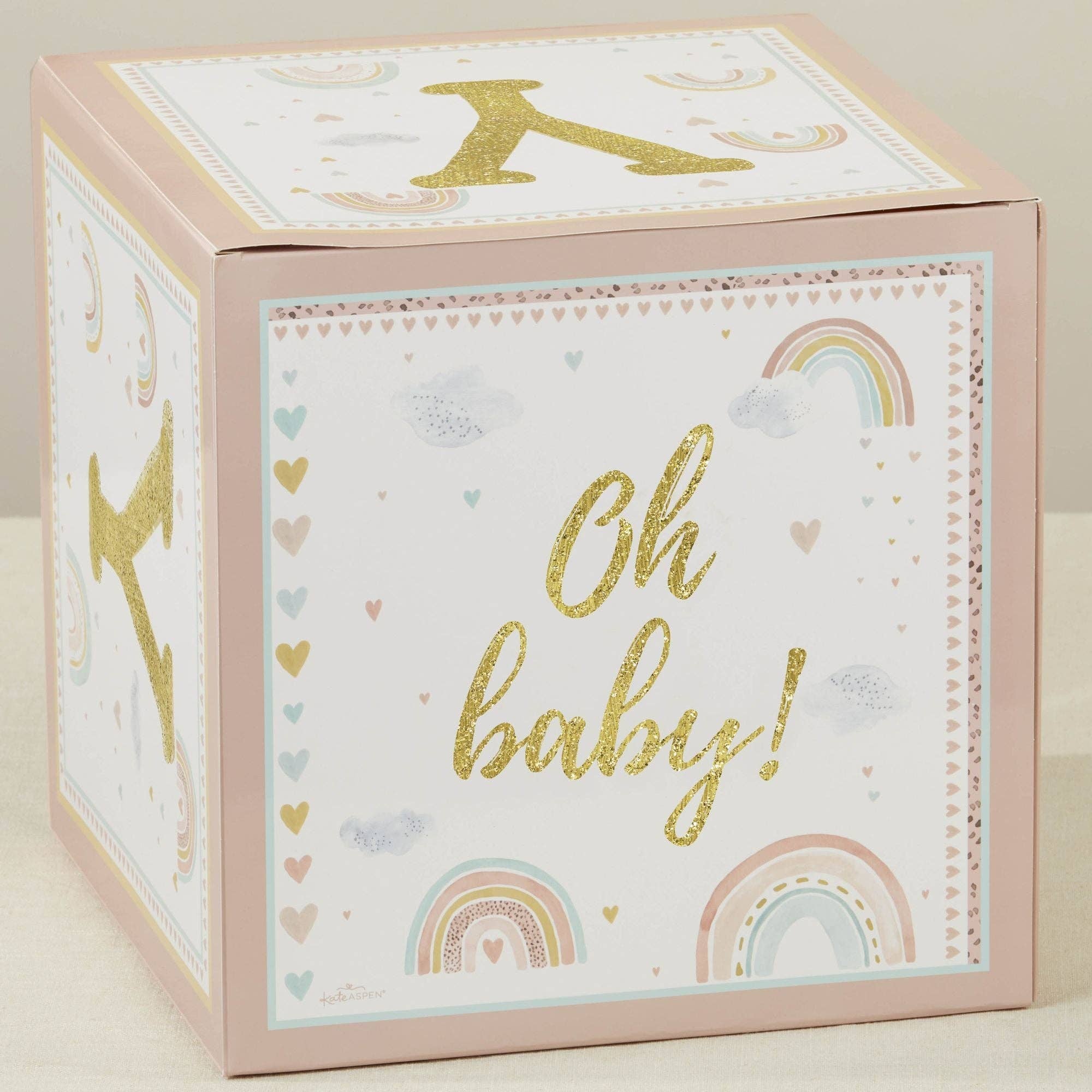 Boho Rainbow Baby Block Box (Set of 4)