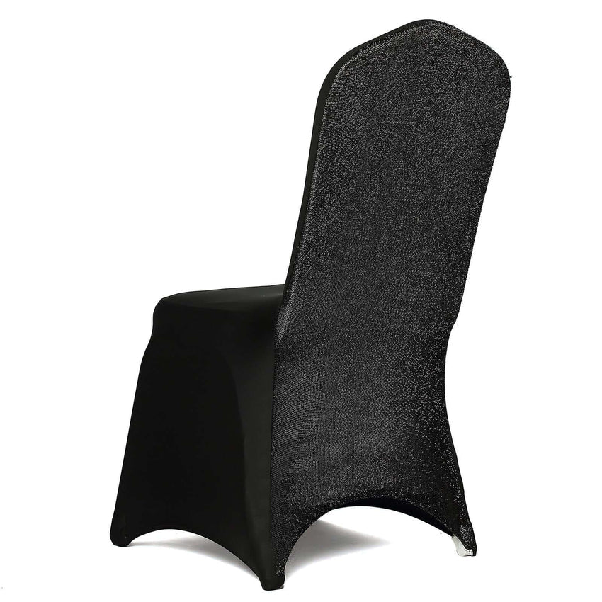 Black Tinsel Back Chair Cover